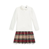 Big Girls Plaid Skirt Ponte Dress