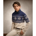 Big Boys Snowflake Double Knit Pullover Sweatshirt