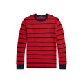 Big Boys Striped Waffle Cotton Long Sleeve Tee