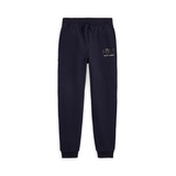 Big Boys Plaid Logo Fleece Jogger Pant