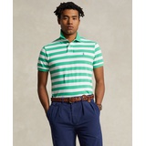 Mens Classic Fit Striped Mesh Polo Shirt