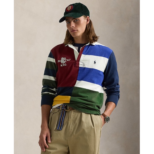 폴로 랄프로렌 Mens Classic Fit Patchwork Jersey Rugby Shirt