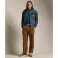 Mens Classic Fit Pleated Corduroy Pants