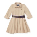 Polo Ralph Lauren Kids Belted Cotton Chino Shirtdress (Little Kids)