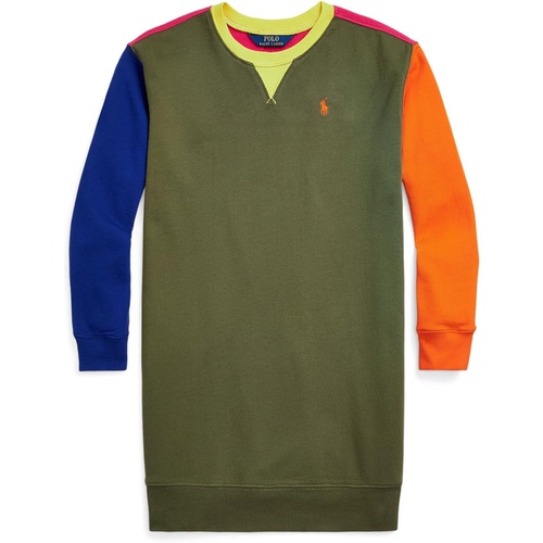 폴로 랄프로렌 Polo Ralph Lauren Kids Color-Blocked Spa Terry Sweatshirt Dress (Big Kids)