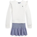 Polo Ralph Lauren Kids Chambray & Fleece Sweatshirt Dress (Big Kids)