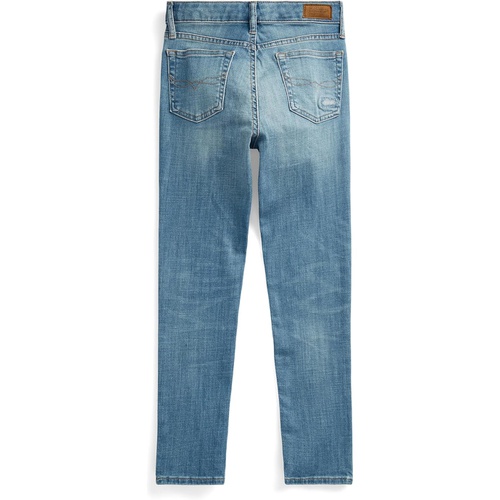 폴로 랄프로렌 Polo Ralph Lauren Kids Tompkins Stretch Skinny Fit Jeans in Erly Wash (Big Kids)