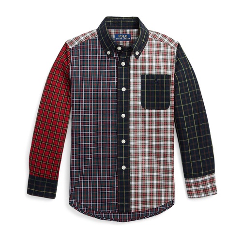 폴로 랄프로렌 Polo Ralph Lauren Kids Plaid Cotton Poplin Fun Shirt (Toddler/Little Kids)