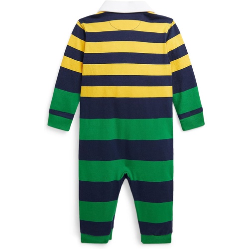 폴로 랄프로렌 Polo Ralph Lauren Kids Striped Cotton Jersey Rugby Coveralls (Infant)