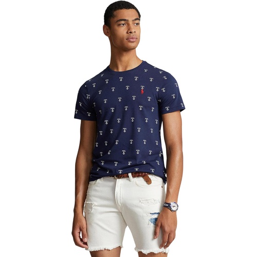 폴로 랄프로렌 Mens Polo Ralph Lauren Classic Fit Printed Jersey Short Sleeve T-Shirt