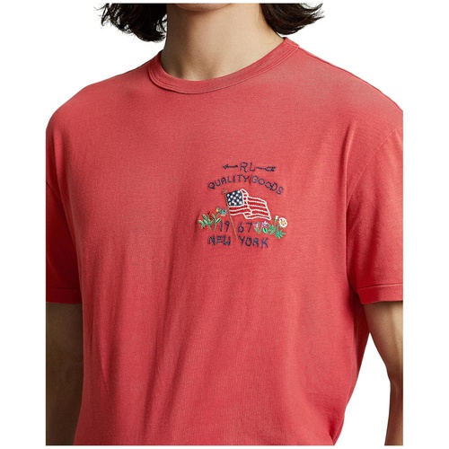 폴로 랄프로렌 Mens Polo Ralph Lauren Classic Fit Flag Jersey T-Shirt