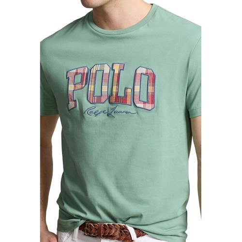 폴로 랄프로렌 Mens Polo Ralph Lauren Classic Fit Plaid-Logo Jersey T-Shirt