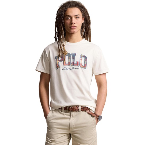 폴로 랄프로렌 Mens Polo Ralph Lauren Classic Fit Plaid-Logo Jersey T-Shirt