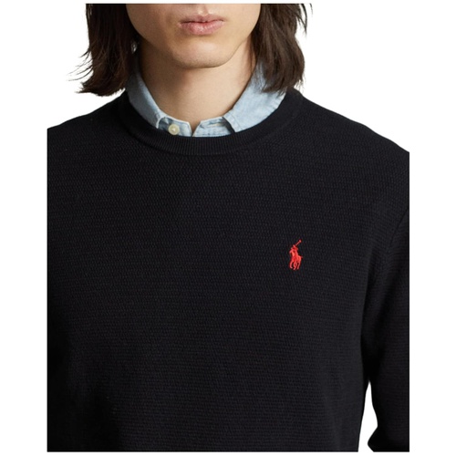 폴로 랄프로렌 Mens Polo Ralph Lauren Textured-Knit Cotton Sweater