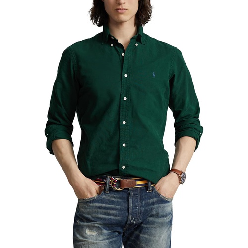 폴로 랄프로렌 Mens Polo Ralph Lauren Classic Fit Long Sleeve Garment Dyed Oxford Shirt