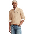 Mens Polo Ralph Lauren Cable-Knit Cotton Quarter-Zip Sweater