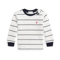 Polo Ralph Lauren Kids Striped Waffle Cotton Long Sleeve Tee (Infant)