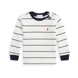 Polo Ralph Lauren Kids Striped Waffle Cotton Long Sleeve Tee (Infant)