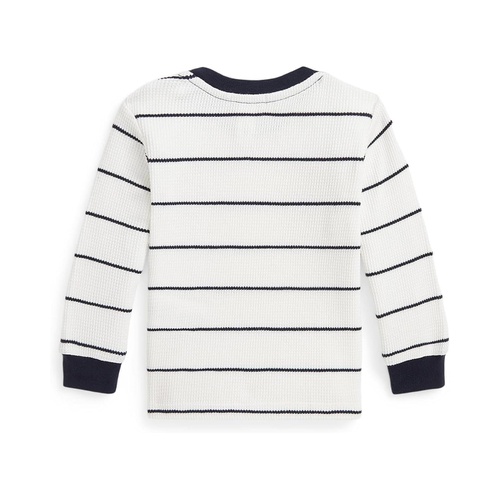 폴로 랄프로렌 Polo Ralph Lauren Kids Striped Waffle Cotton Long Sleeve Tee (Infant)