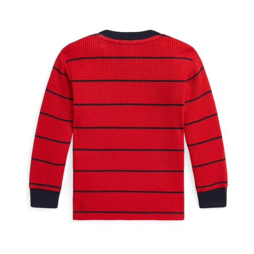 폴로 랄프로렌 Polo Ralph Lauren Kids Striped Waffle Cotton Long Sleeve Tee (Infant)