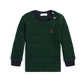 Polo Ralph Lauren Kids Striped Waffle Cotton Long Sleeve Tee (Infant)