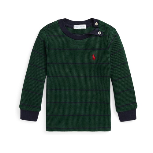 폴로 랄프로렌 Polo Ralph Lauren Kids Striped Waffle Cotton Long Sleeve Tee (Infant)