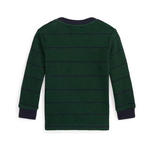 폴로 랄프로렌 Polo Ralph Lauren Kids Striped Waffle Cotton Long Sleeve Tee (Infant)