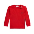 Polo Ralph Lauren Kids Waffle-Knit Cotton Long Sleeve Tee (Infant)