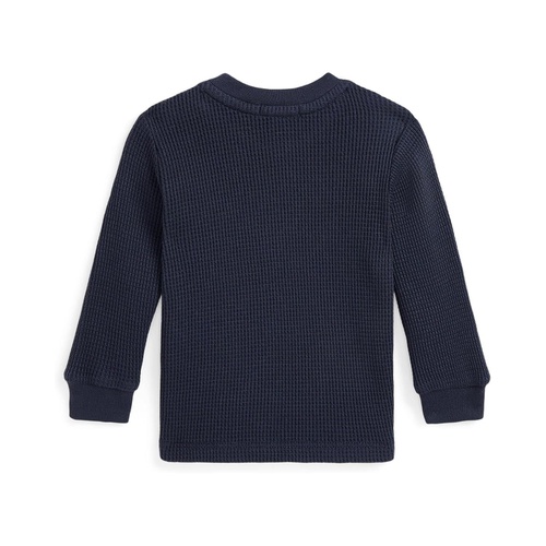 폴로 랄프로렌 Polo Ralph Lauren Kids Waffle-Knit Cotton Long Sleeve Tee (Infant)