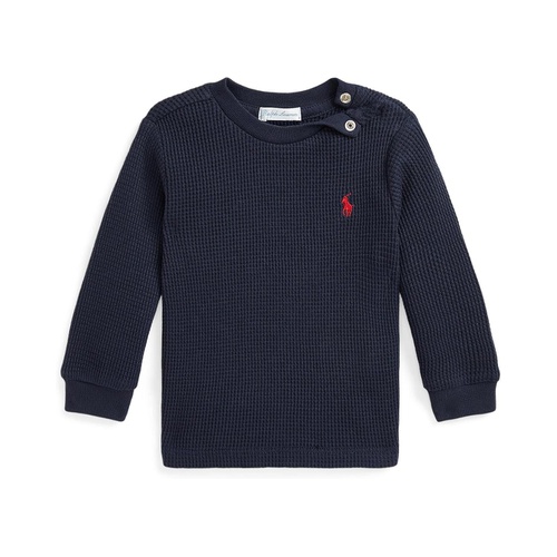 폴로 랄프로렌 Polo Ralph Lauren Kids Waffle-Knit Cotton Long Sleeve Tee (Infant)