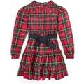 Polo Ralph Lauren Kids Plaid Smocked Cotton Jersey Dress (Toddler/Little Kid)