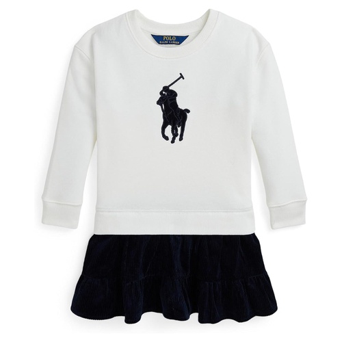 폴로 랄프로렌 Polo Ralph Lauren Kids Big Pony Corduroy-Skirt Fleece Dress (Toddler/Little Kid)