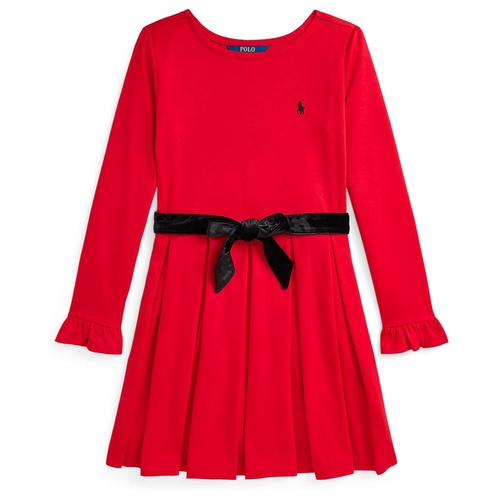 폴로 랄프로렌 Polo Ralph Lauren Kids Pleated Ponte Dress (Big Kid)