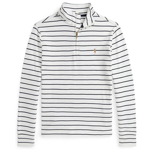 폴로 랄프로렌 Polo Ralph Lauren Kids Striped Cotton Quarter-Zip Pullover (Big Kid)