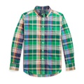 Polo Ralph Lauren Kids Plaid Cotton Poplin Shirt (Big Kids)