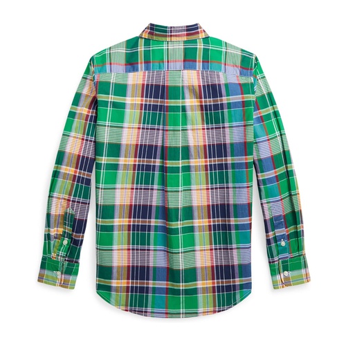 폴로 랄프로렌 Polo Ralph Lauren Kids Plaid Cotton Poplin Shirt (Big Kids)