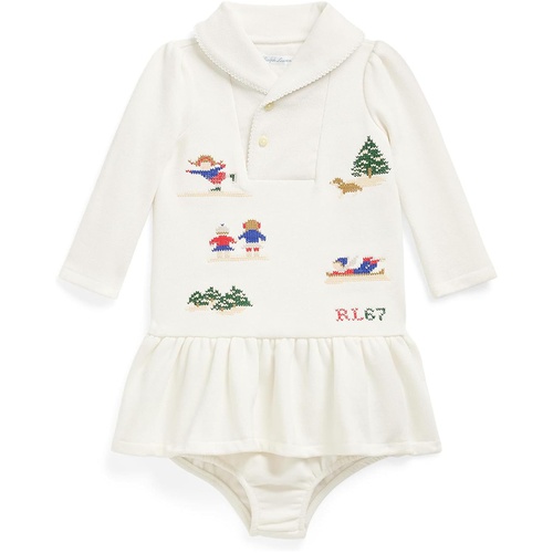 폴로 랄프로렌 Polo Ralph Lauren Kids Fair Isle Shawl Cotton Dress & Bloomer (Infant)