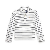 Polo Ralph Lauren Kids Striped Cotton Quarter-Zip Pullover (Toddler/Little Kid)