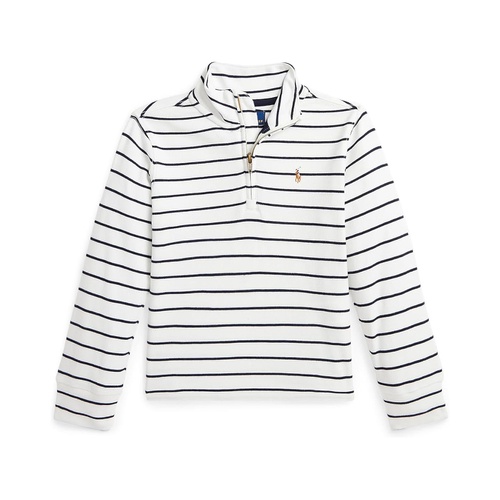 폴로 랄프로렌 Polo Ralph Lauren Kids Striped Cotton Quarter-Zip Pullover (Toddler/Little Kid)