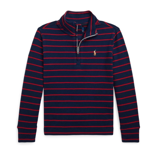 폴로 랄프로렌 Polo Ralph Lauren Kids Striped Cotton Quarter-Zip Pullover (Toddler/Little Kid)