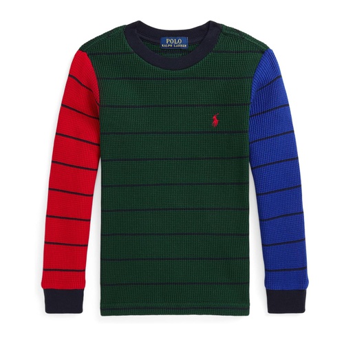 폴로 랄프로렌 Polo Ralph Lauren Kids Waffle-Knit Cotton Long Sleeve Tee (Toddler/Little Kid)