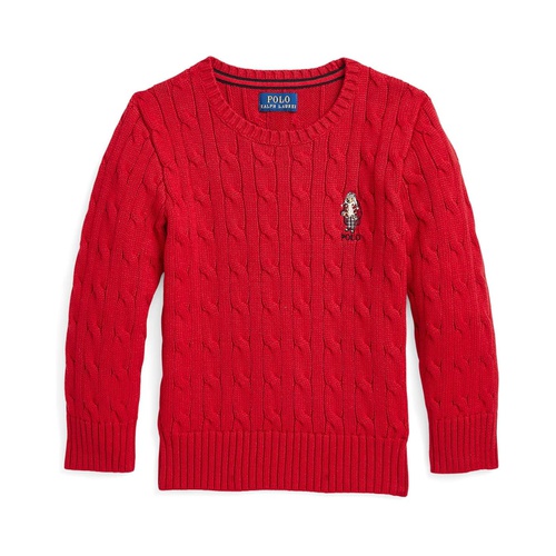 폴로 랄프로렌 Polo Ralph Lauren Kids Polo Bear Cable-Knit Cotton Sweater (Toddler/Little Kid)