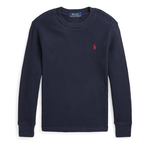 폴로 랄프로렌 Polo Ralph Lauren Kids Waffle-Knit Cotton Long Sleeve Tee (Toddler/Little Kids)