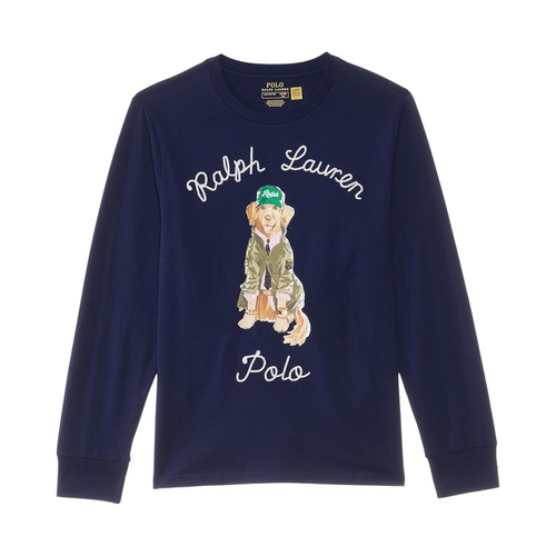 폴로 랄프로렌 Polo Ralph Lauren Kids Dog-Print Cotton Long Sleeve Tee (Big Kid)