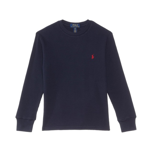 폴로 랄프로렌 Polo Ralph Lauren Kids Waffle-Knit Cotton Long Sleeve Tee (Big Kids)