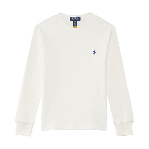 폴로 랄프로렌 Polo Ralph Lauren Kids Waffle-Knit Cotton Long Sleeve Tee (Big Kids)