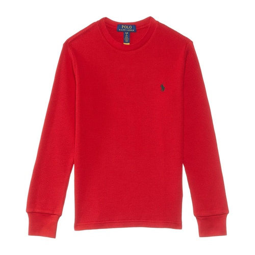 폴로 랄프로렌 Polo Ralph Lauren Kids Waffle-Knit Cotton Long Sleeve Tee (Big Kids)