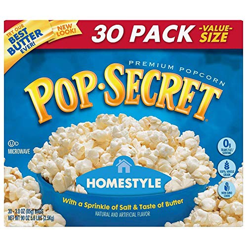  Pop Secret Home Style Popcorn, 30 Count, 3 Ounce Bags