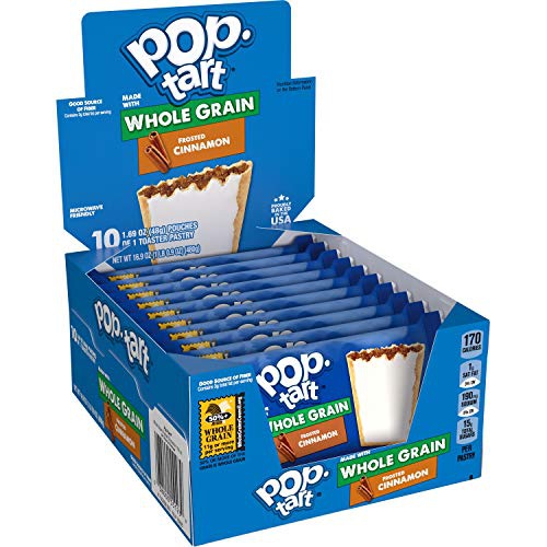  Pop-Tarts, Toaster Pastries Made with Whole Grain, Frosted Cinnamon 17.6oz (120 Count)