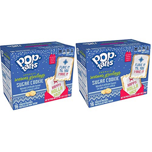  Pop Tarts Frosted Sugar Cookie Limited Edition Toaster Breakfast Pastry - Pack of 2 Boxes - 16 Pop Tarts Total